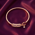 Gold Love Bangle with Crystal Charm, Anti-Tarnish | S.W.ANJ