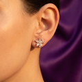 Dainty Marquise Flower Stud Earrings, Anti-Tarnish | S.W.ANJ