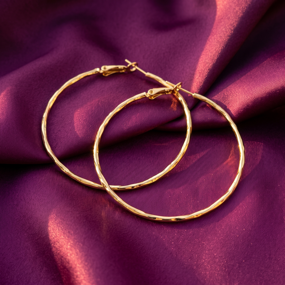 Gold Twisted Wire Hoop Earrings | S.W.ANJ