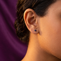 Dainty Blue Heart Stud Earrings, Anti-Tarnish | S.W.ANJ