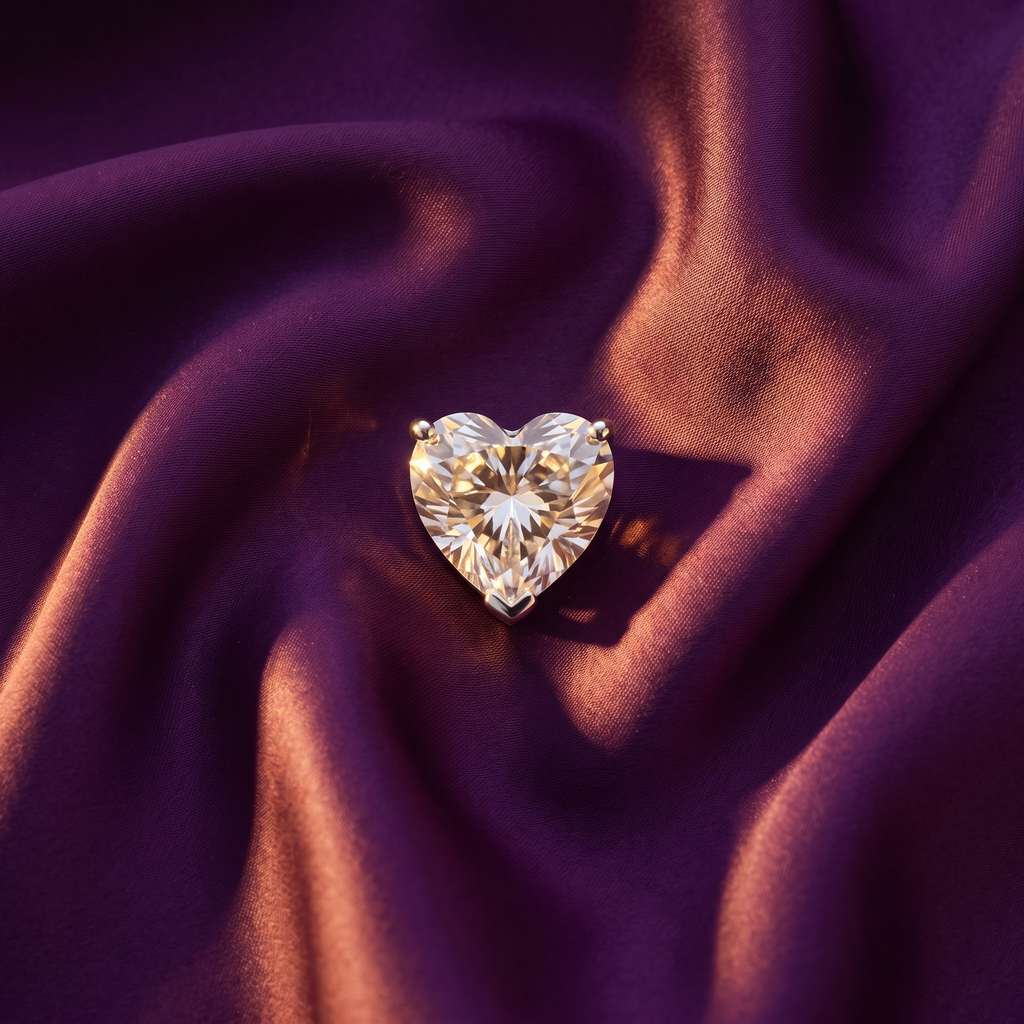 Silver-Tone Heart Cut Stud Earrings – Clear Crystal Solitaire, Anti-Tarnish