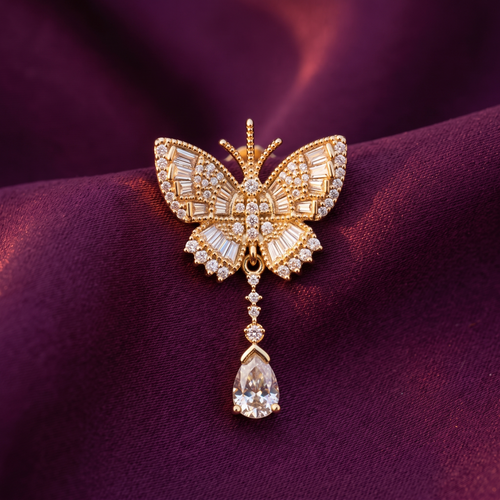 Baguette Crystal Butterfly Earrings, Anti-Tarnish | S.W.ANJ