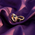Gold-Tone Jet Black Emerald-Cut Stone Huggie Hoop Earrings | S.W.ANJ
