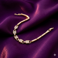 Gold Pavé Square Padlock Link Bracelet | S.W.ANJ